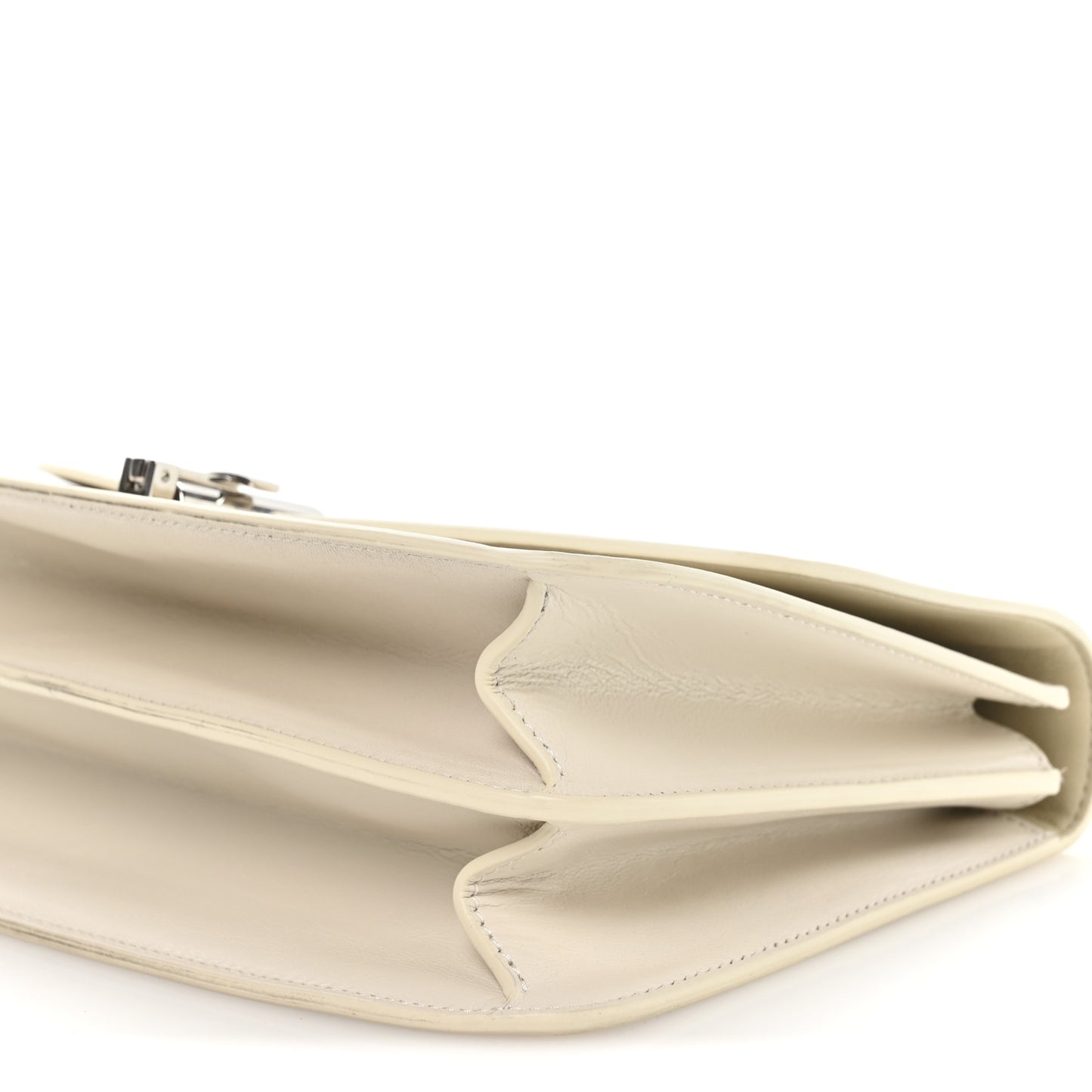 Sleek Calfskin The Sofia 10 Top Handle Ivory