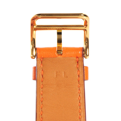 Hermes Stainless Steel Swift 26mm Heure H Hour Quartz Watch Orange 7 of 9
