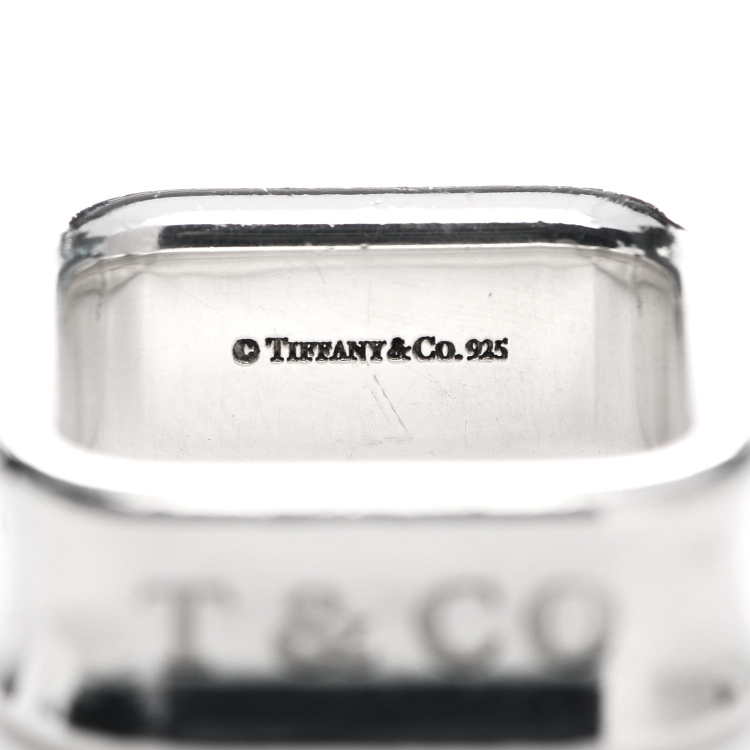 Tiffany Sterling Silver 1837 Square Ring 52 6 4 of 6