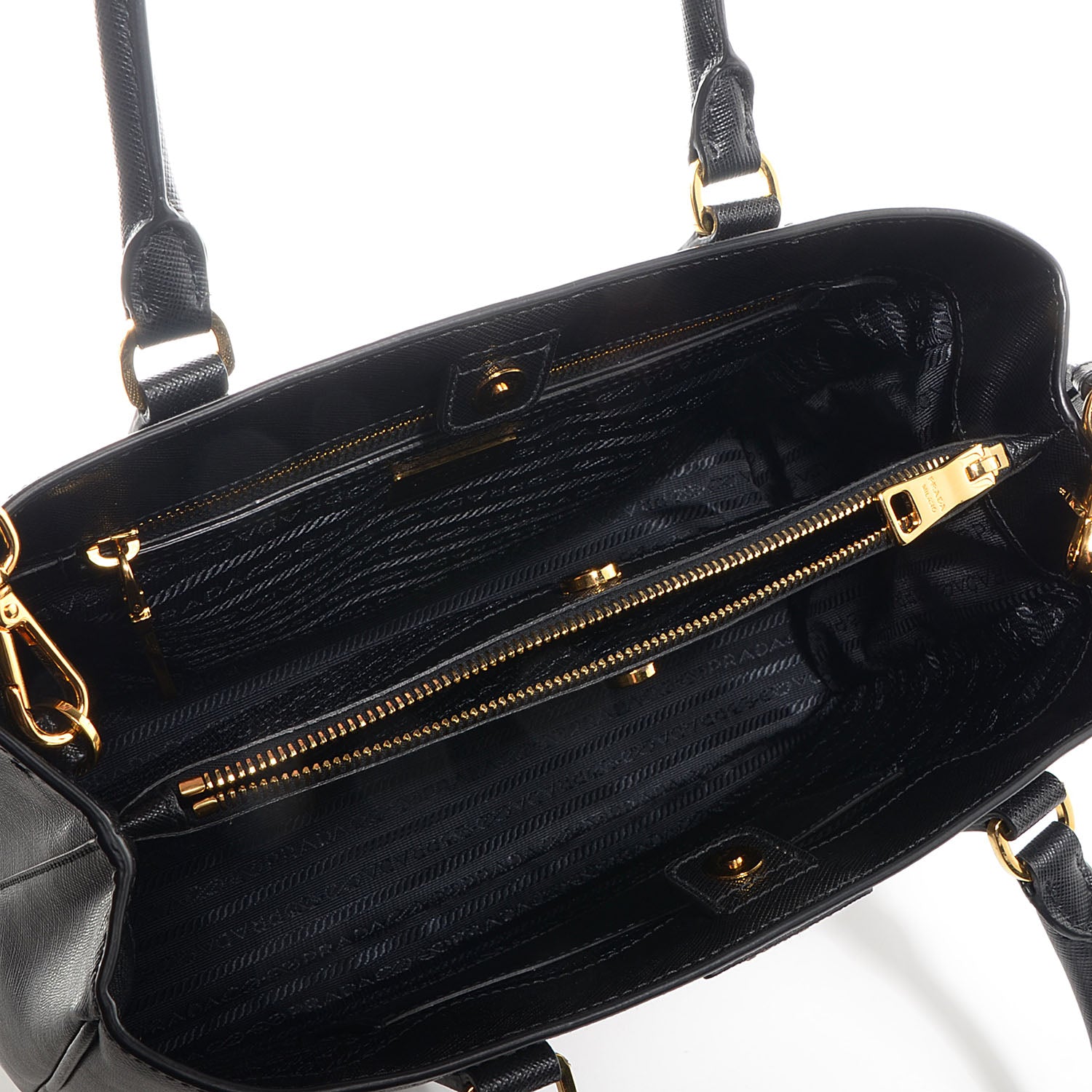 Prada Saffiano Lux Medium Tote Nero Black 7 of 12