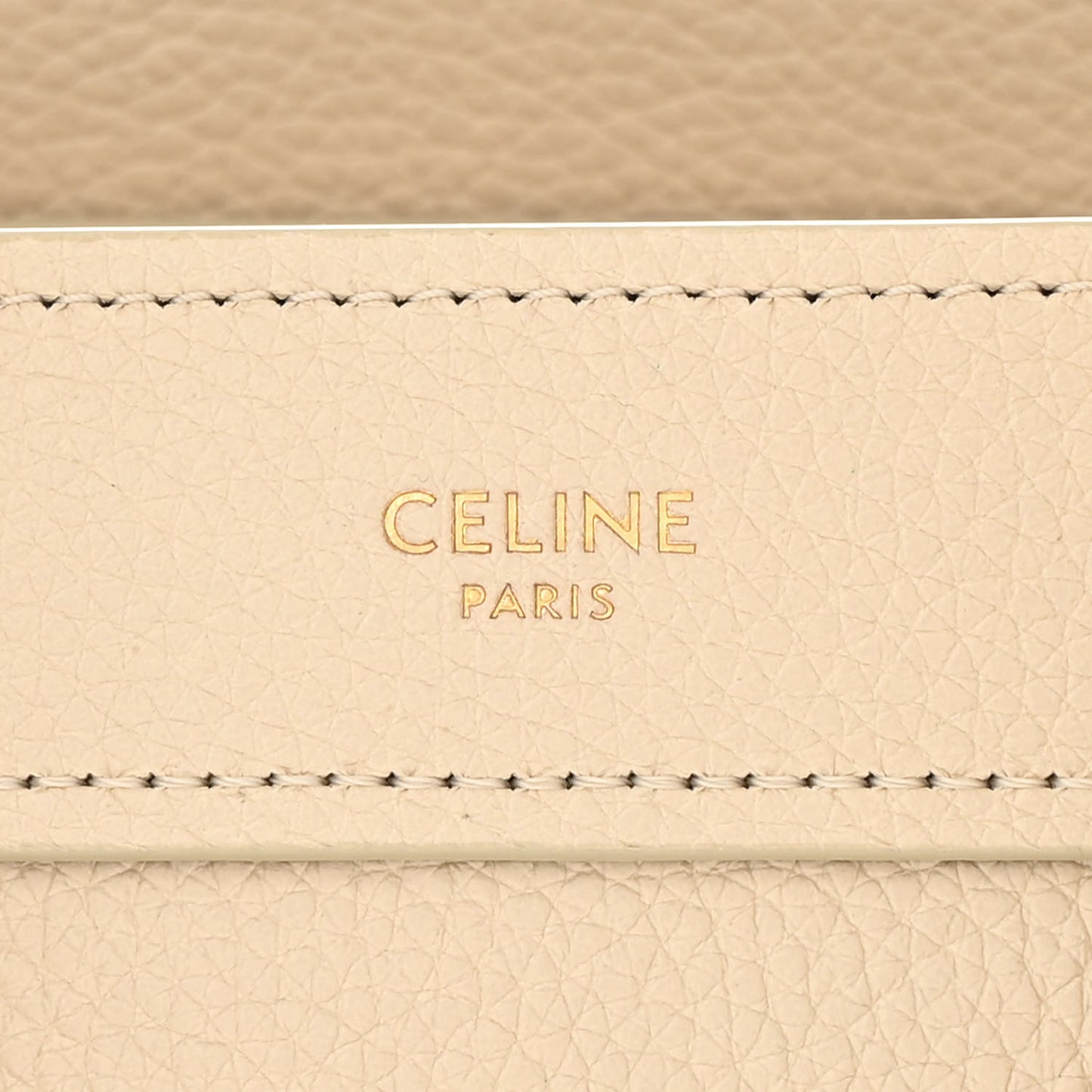 Drummed Calfskin Nano Luggage Ivory