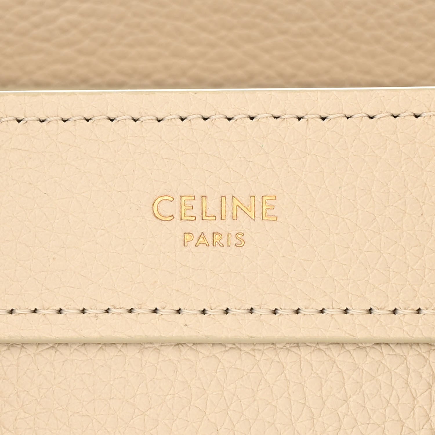 Celine Drummed Calfskin Nano Luggage Ivory 6 of 11
