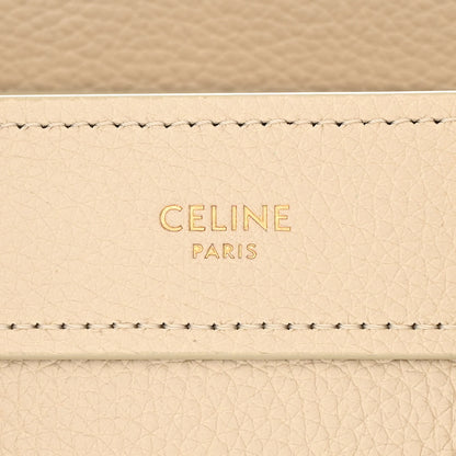 Celine Drummed Calfskin Nano Luggage Ivory 6 of 11