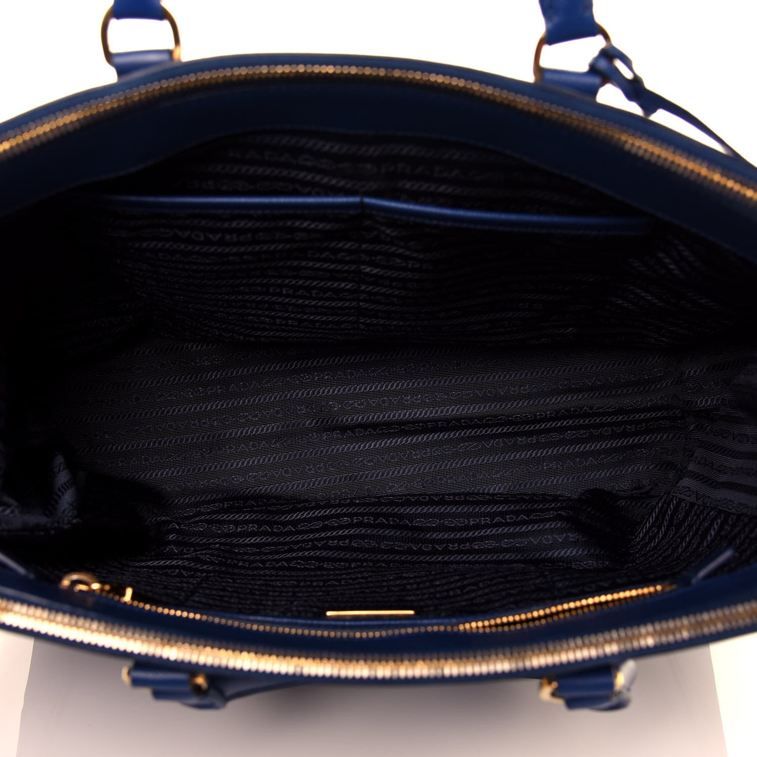 Prada Saffiano Large Galleria Double Zip Tote Bluette 8 of 32