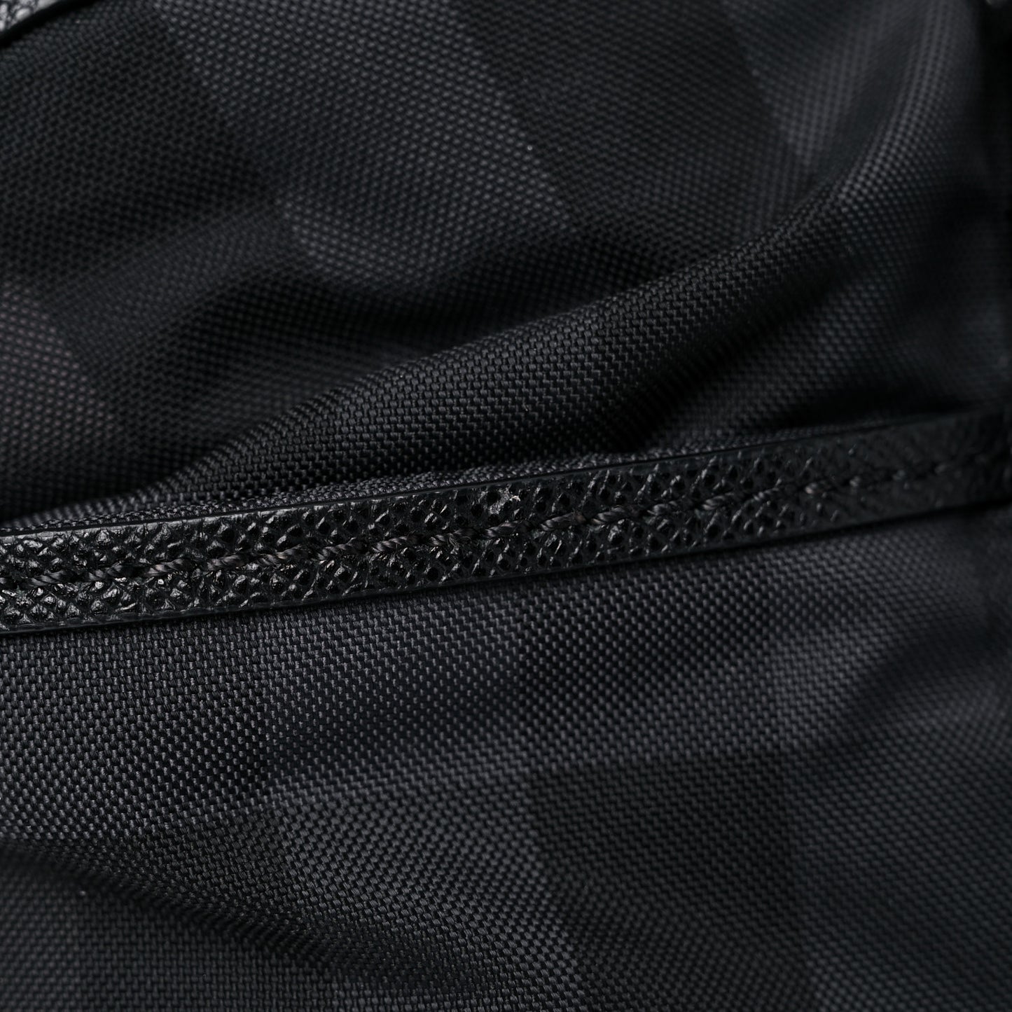 Nylon House Check Diaper Bag Black