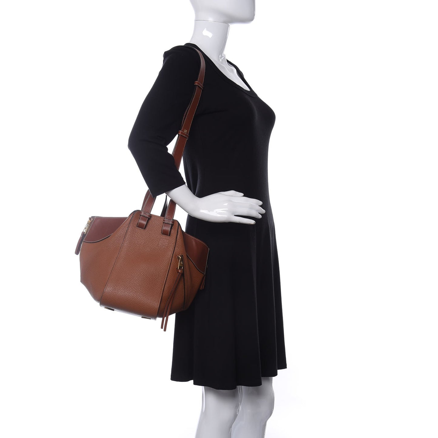 Calfskin Small Hammock Shoulder Bag Tan