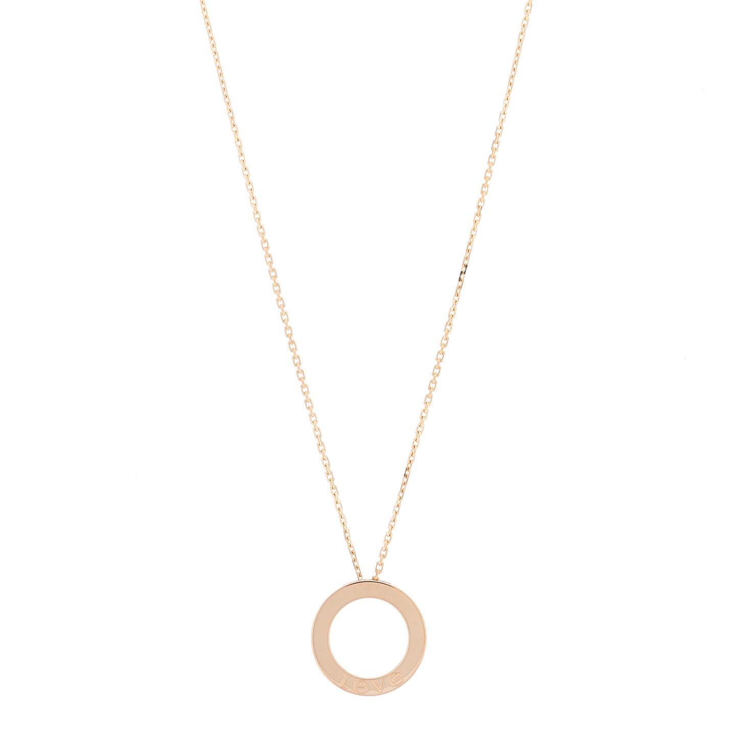 18K Pink Gold LOVE Pendant Necklace