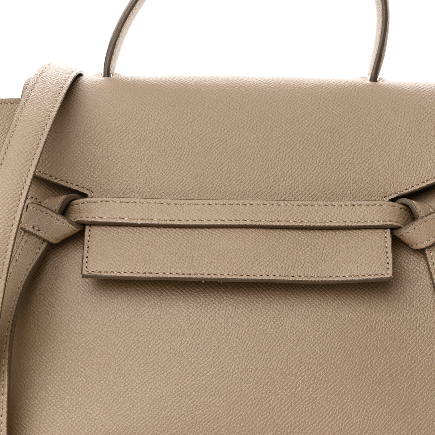 Grained Calfskin Micro Belt Bag Light Taupe