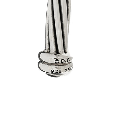 David Yurman Sterling Silver 18K Yellow Gold Diamond 4mm Helena Station Bracelet 3 of 3