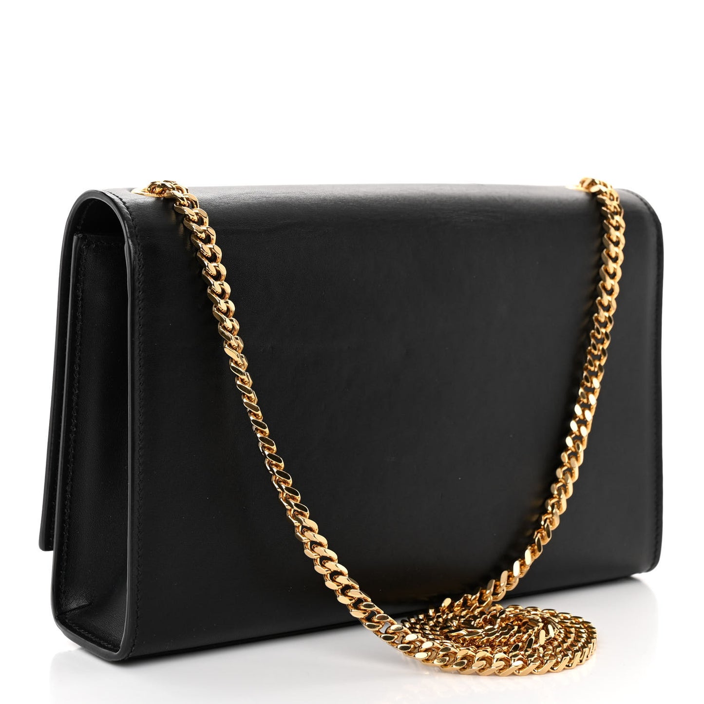 Smooth Calfskin Medium Classic Monogram Kate Tassel Satchel Black