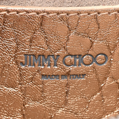 Jimmy Choo Metallic Grained Calfskin Arrow Crossbody Bag Light Gold 6 of 13