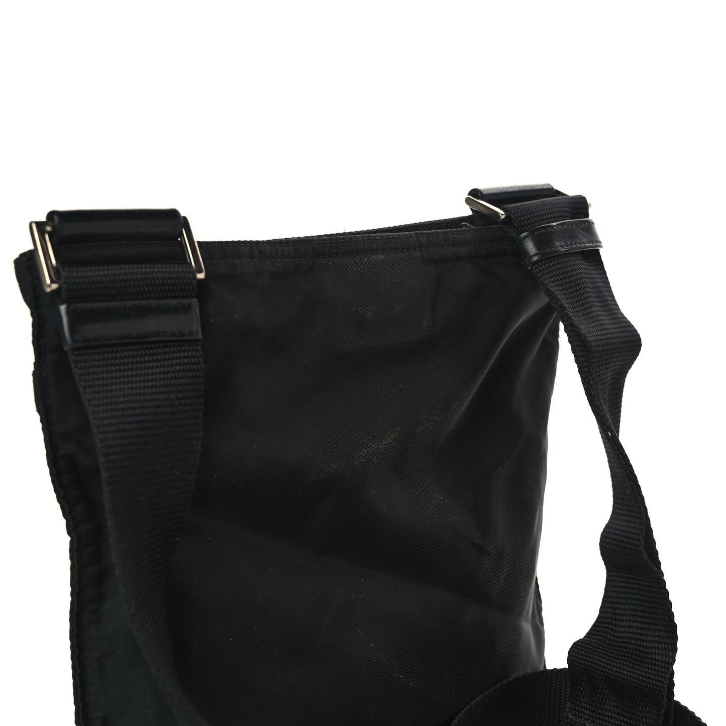 Nylon Vela Flat Messenger Bag Black