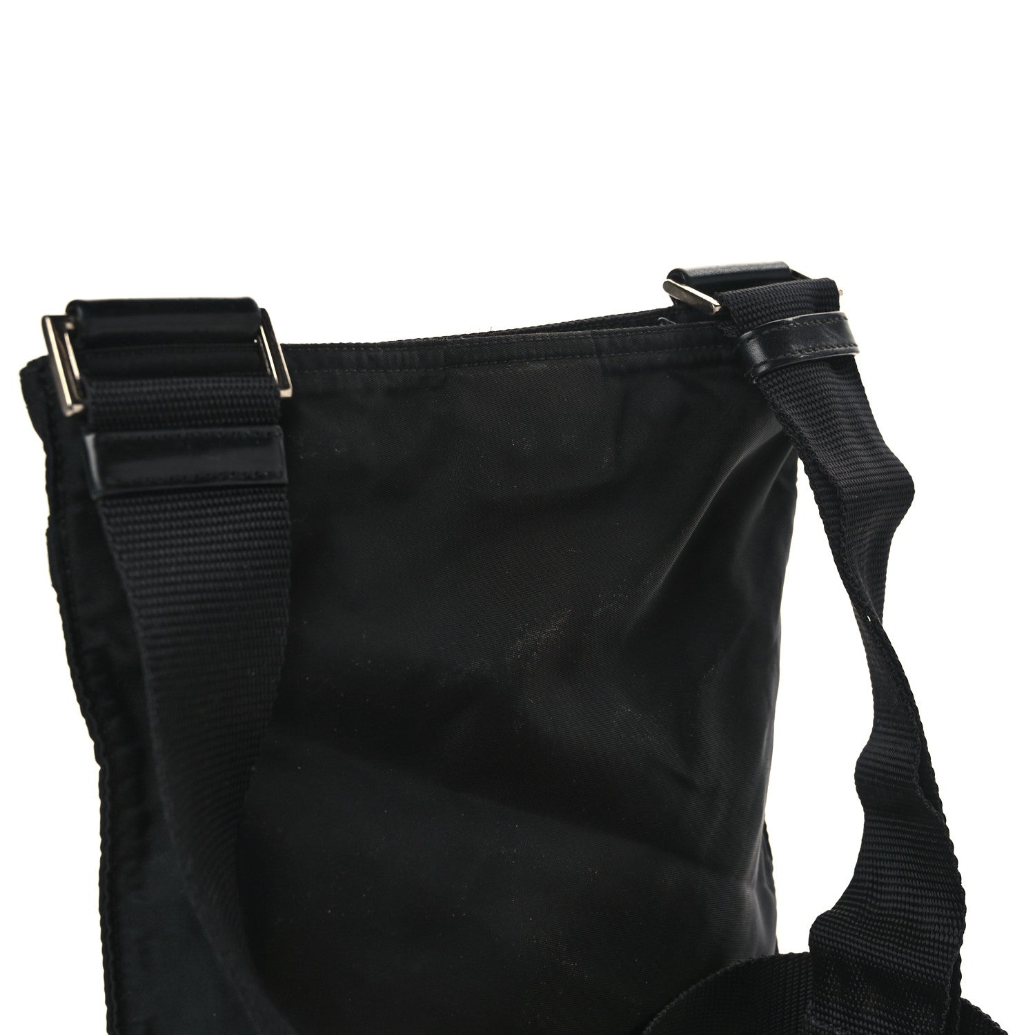 Prada Nylon Vela Flat Messenger Bag Black 10 of 11