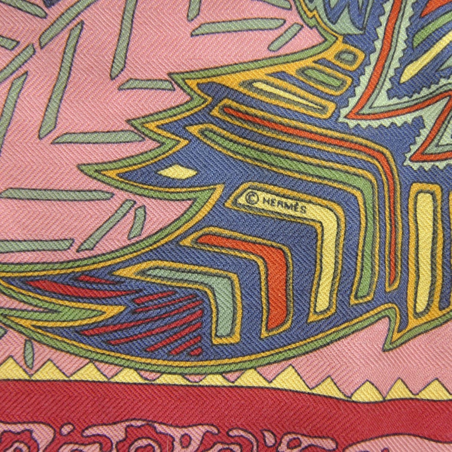 Cashmere Silk Legende Kuna Peuple de Panama Scarf 90
