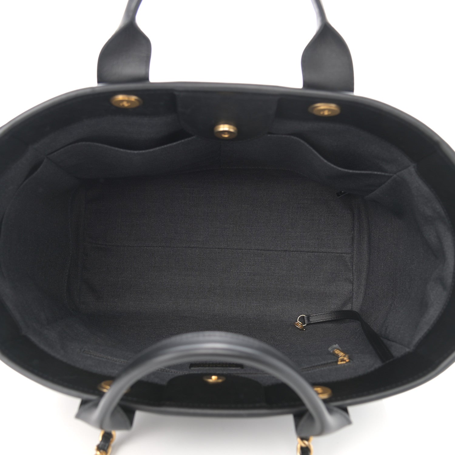 Chanel Calfskin Medium Deauville Tote Black 5 of 11