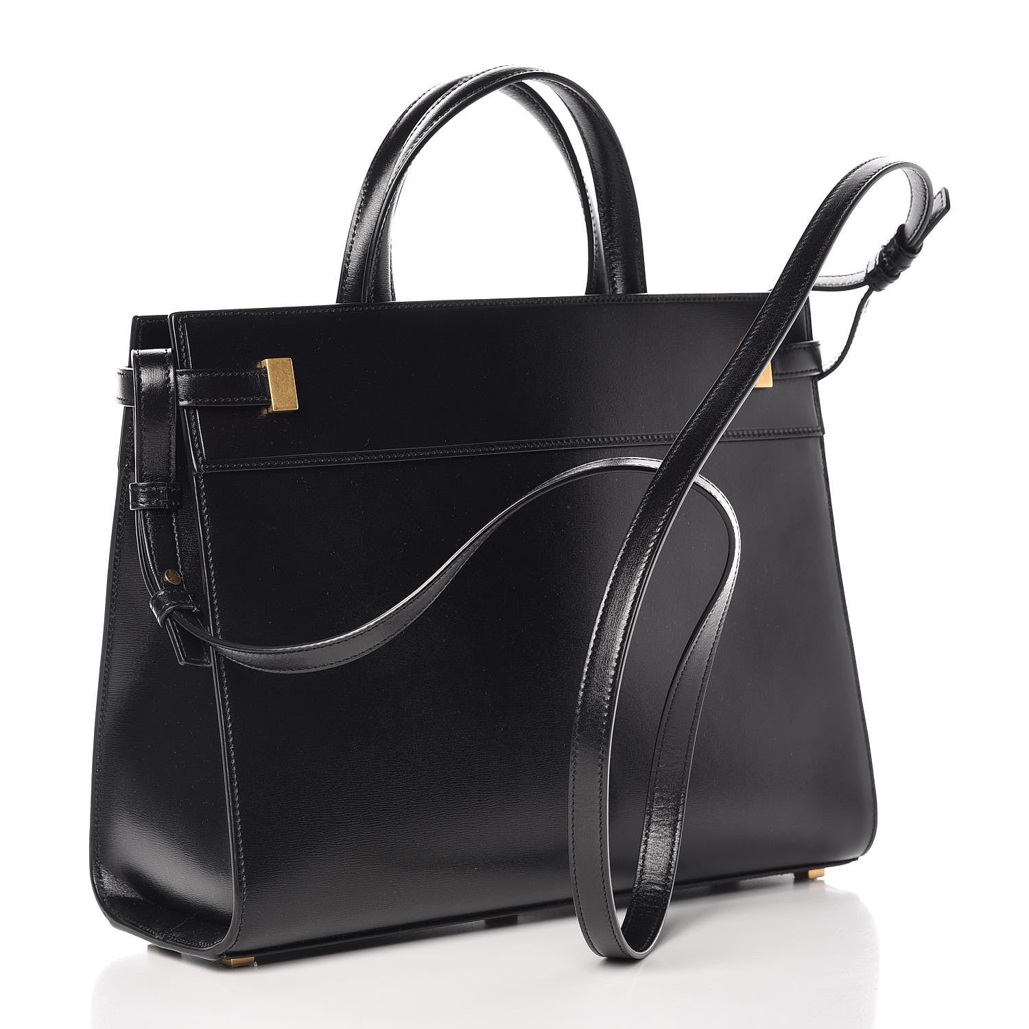 Saint Laurent Calfskin Small Manhattan Shopper Tote Black 4 of 10