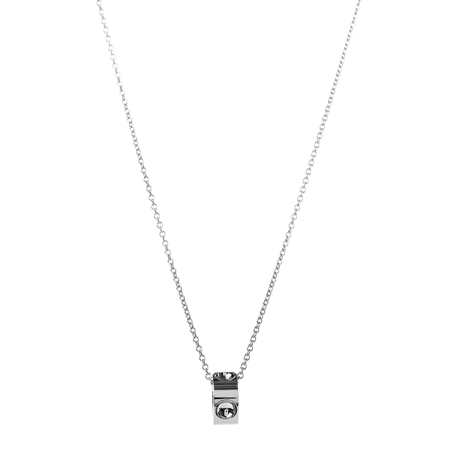 Louis Vuitton 18K White Gold Empreinte Pendant Necklace 1 of 5