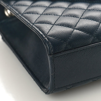 Saint Laurent Grain De Poudre Textured Mixed Matelasse Triquilt Medium Monogram Satchel Deep Marine 7 of 9