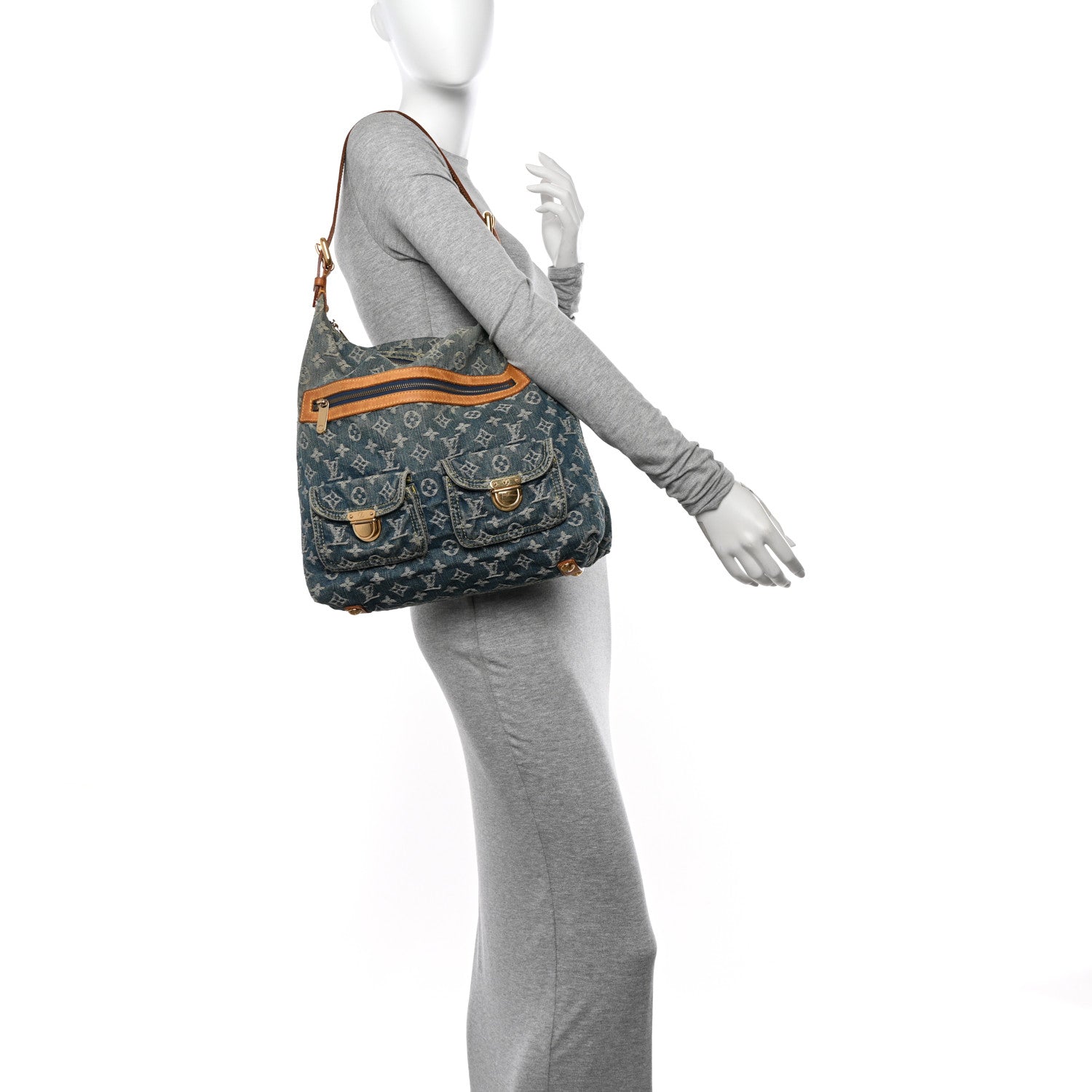 Louis Vuitton Denim Baggy GM Blue 2 of 11