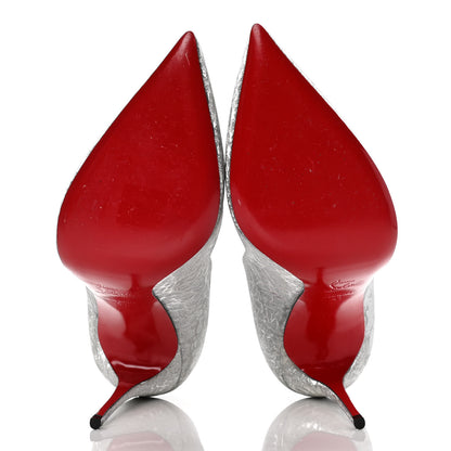 Christian Louboutin Glitter Specchio Hot Chick 100 Pumps 41 Silver 5 of 8