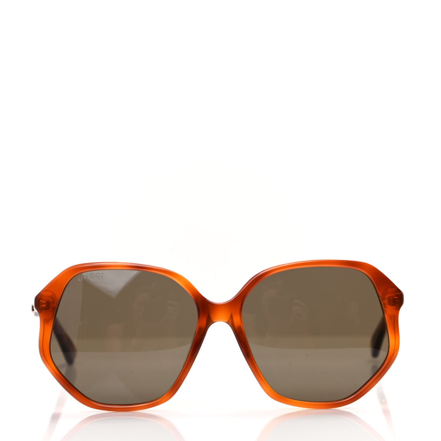 Gucci Acetate Round Sunglasses GG0258SA Tortoise 2 of 7