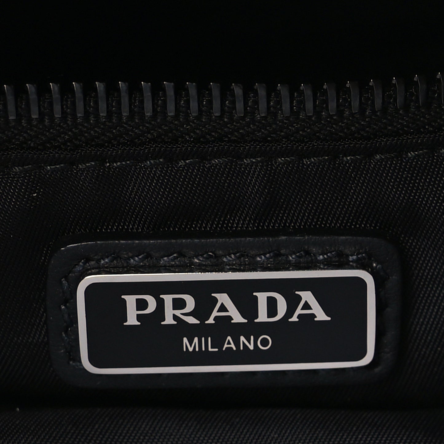 Calfskin Nylon Messenger Bag Black
