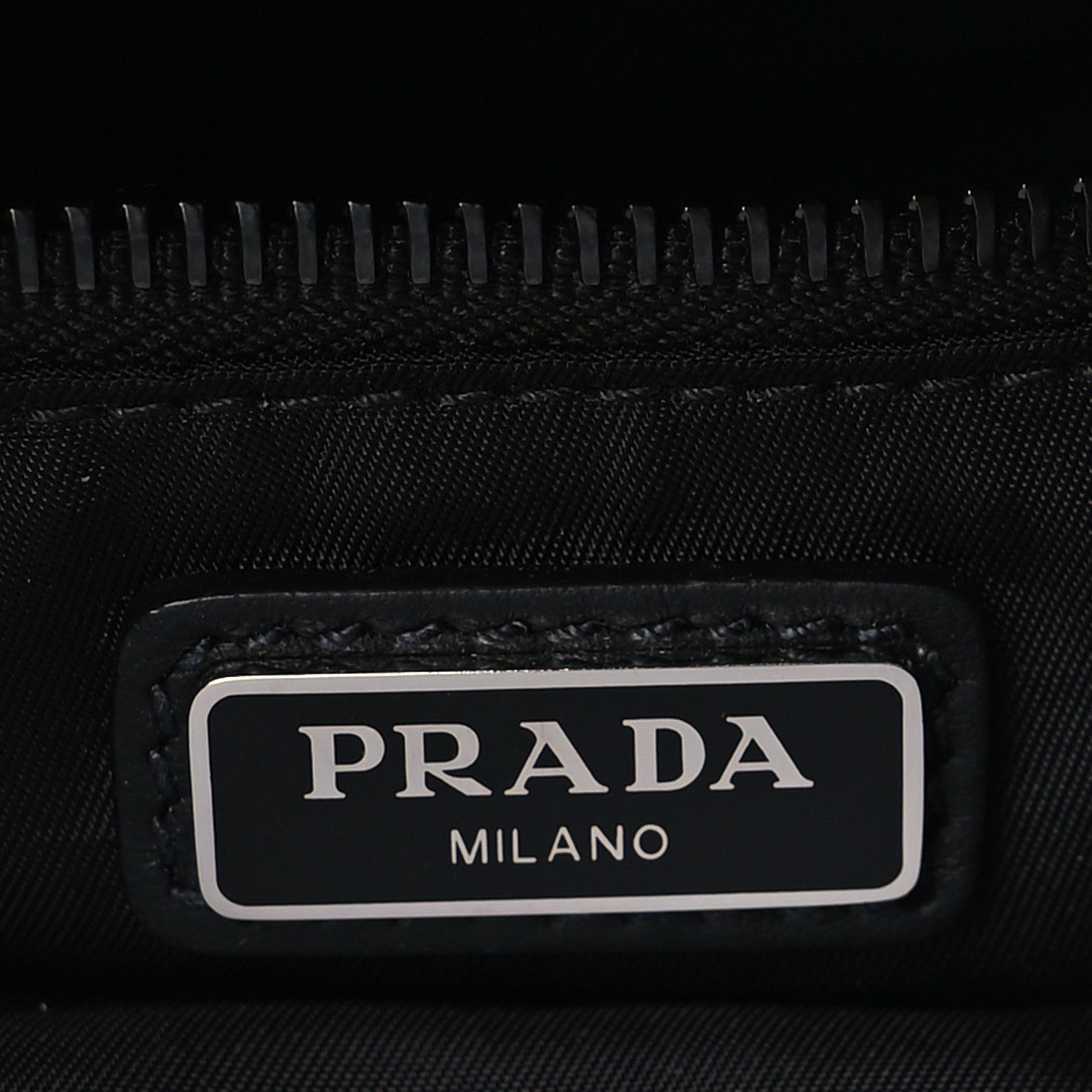 Prada Calfskin Nylon Messenger Bag Black 6 of 10