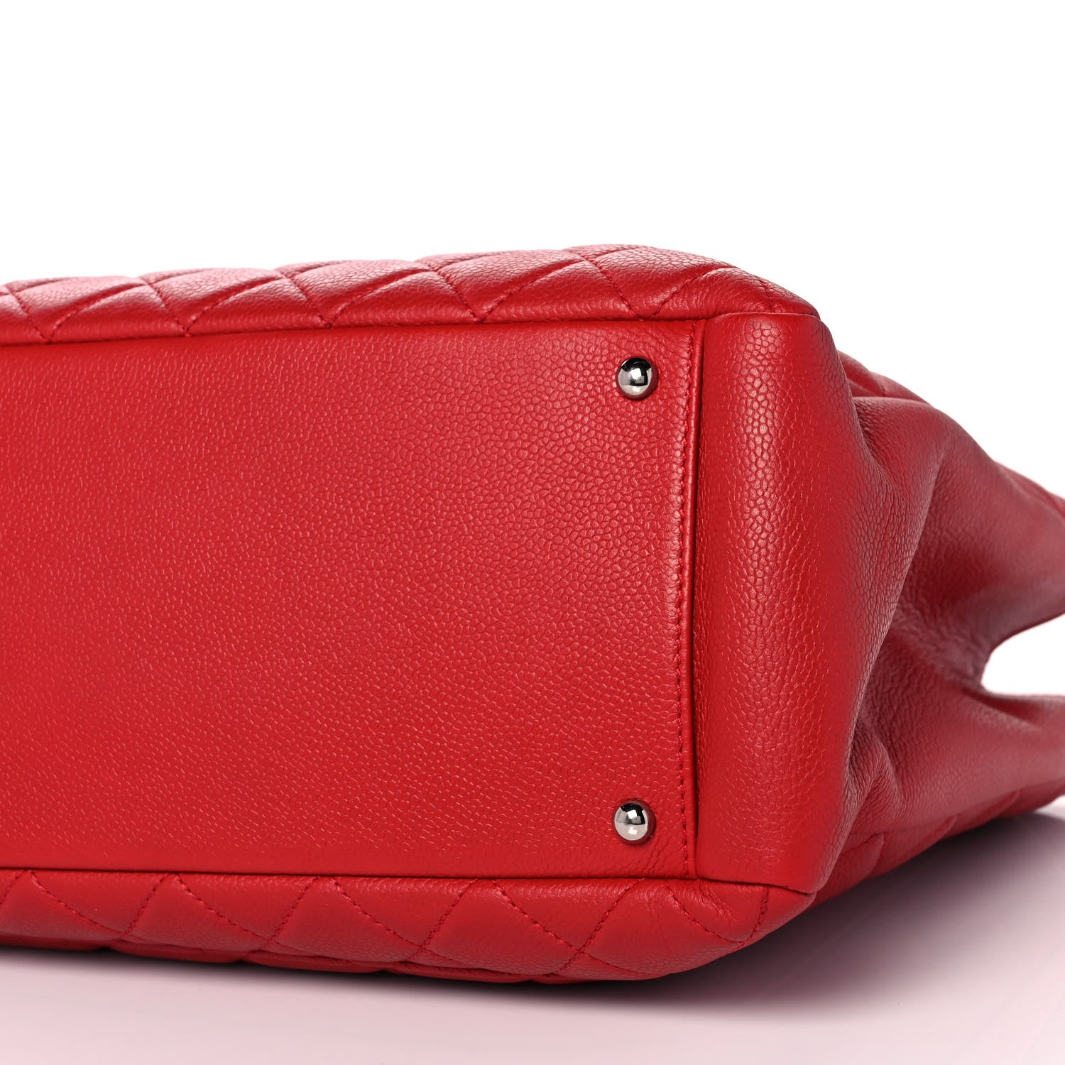 Chanel Caviar Quilted XL Grand Shopping Tote GST Red 9 of 11