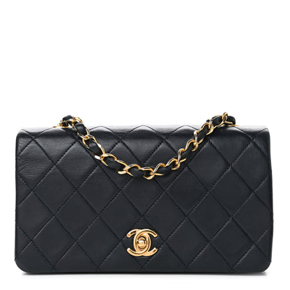 Chanel Lambskin Quilted Small Single Flap Navy 1 of 4