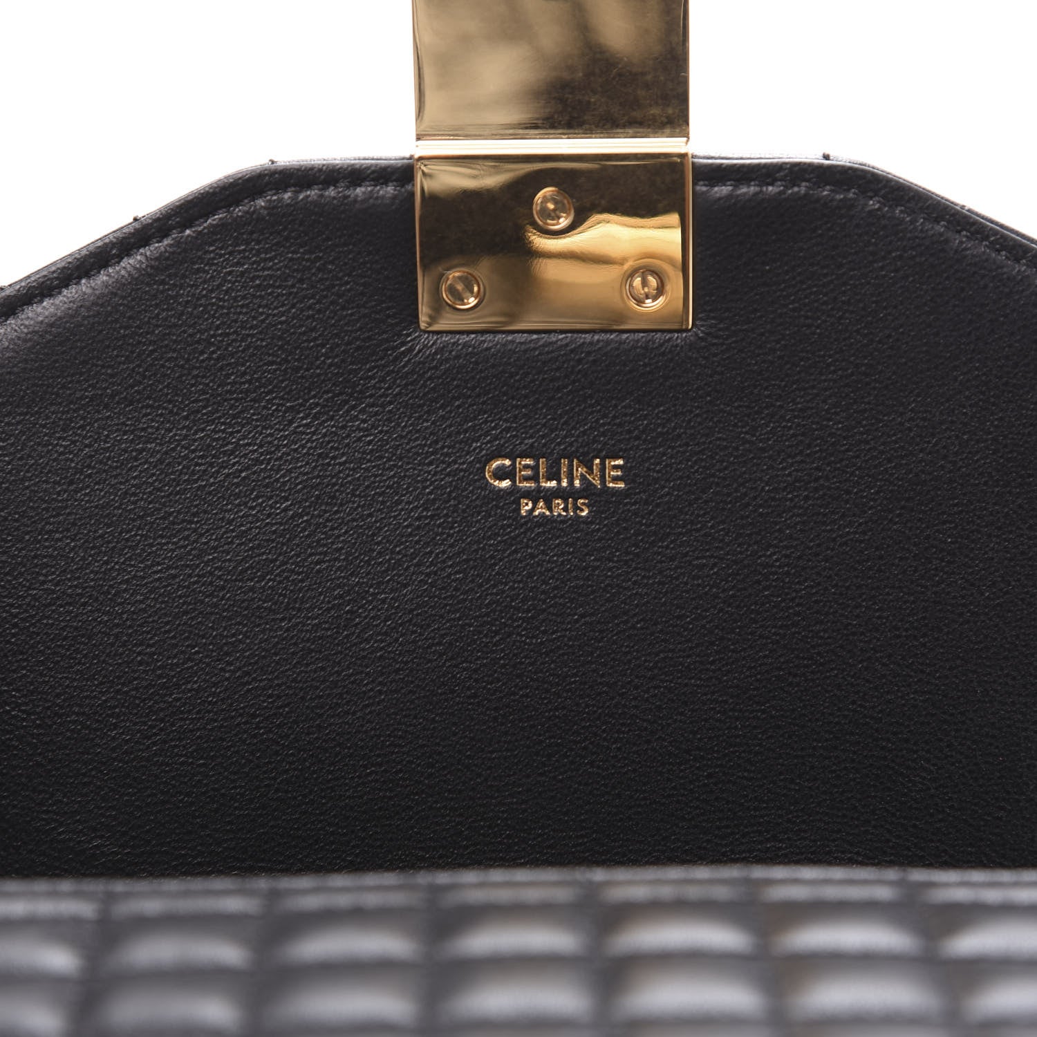 Celine Calfskin Quilted Small C Bag Black 7 of 10