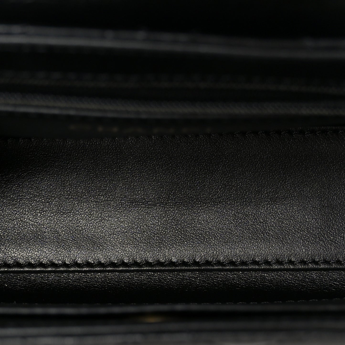 Shiny Aged Calfskin Quilted Nano Kelly Shopper Black
