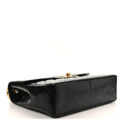Chanel Patent Quilted XL Jumbo Single Flap Black 4 of 11
