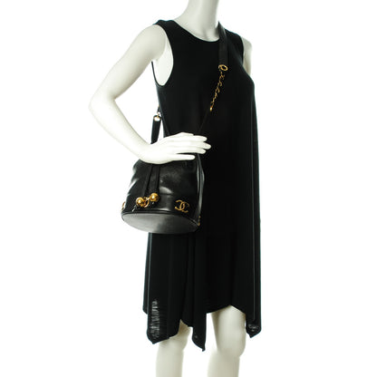 Chanel Caviar CC Drawstring Shoulder Bag Black 2 of 8
