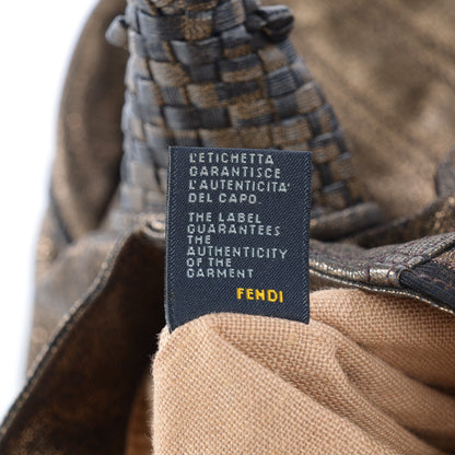 Fendi Zucca Goatskin Spy Tobacco Bronzo 2 of 13