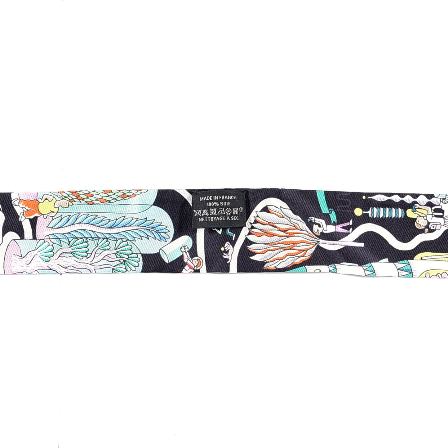 Silk Exposition Universelle Twilly Black Vert Rose