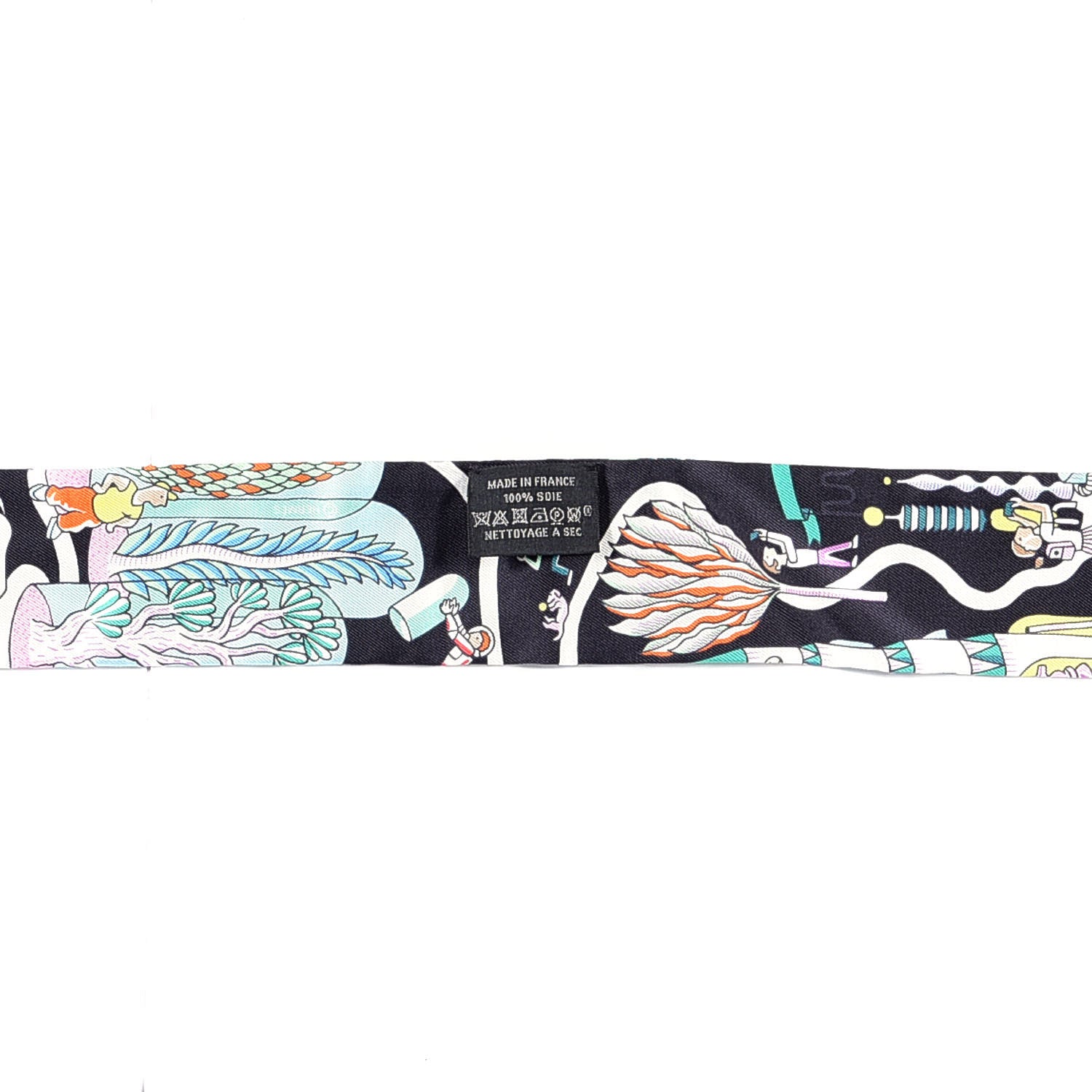 Hermes Silk Exposition Universelle Twilly Black Vert Rose 6 of 6