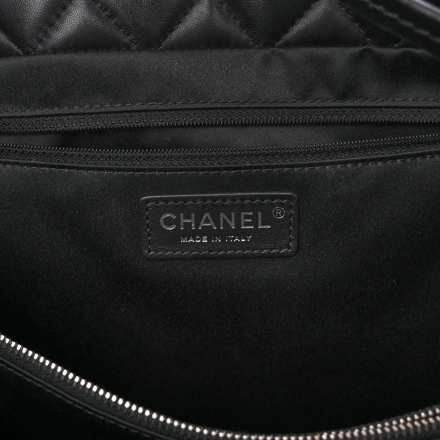 Chanel Lambskin Quilted Coco Loop Tote Black 7 of 14