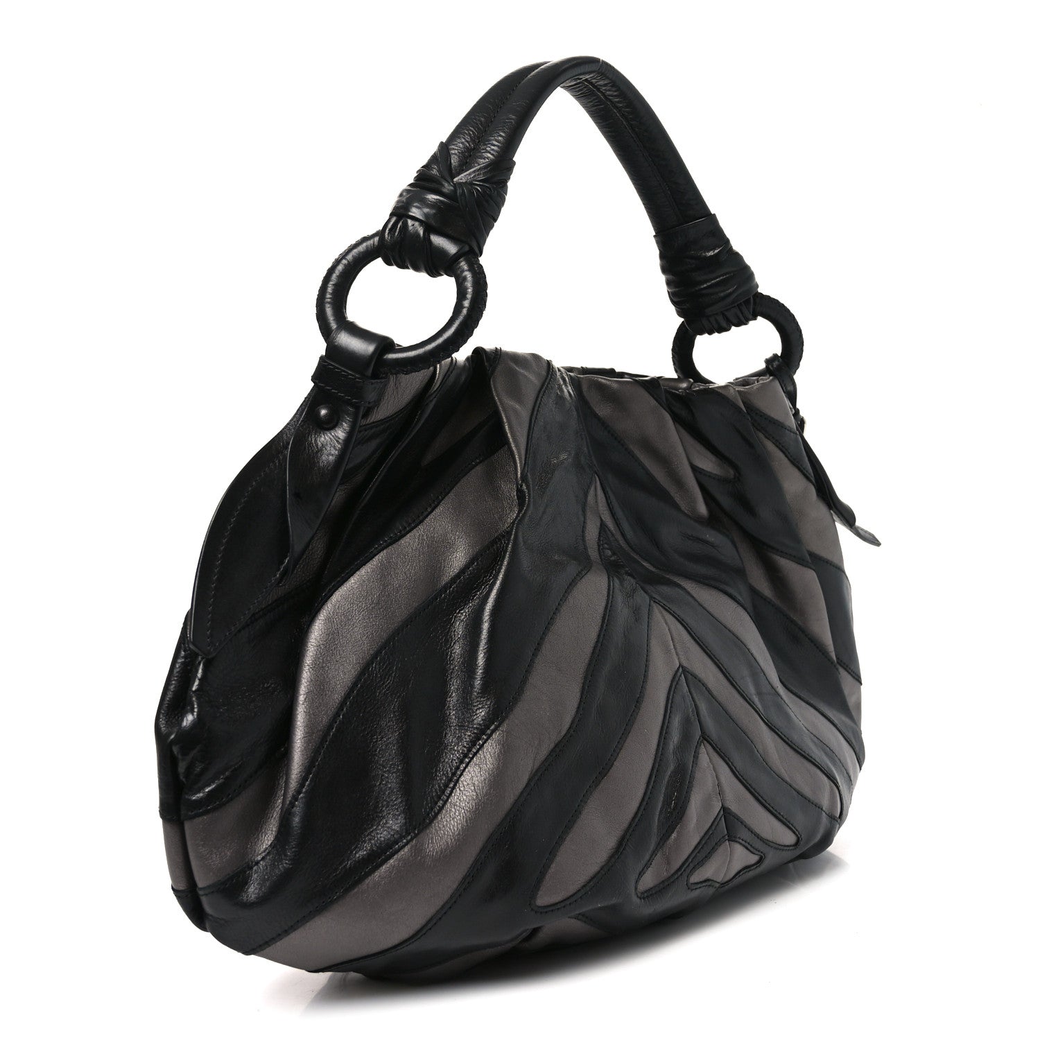 Prada Vitellino Mordo Hobo Graphite 3 of 9