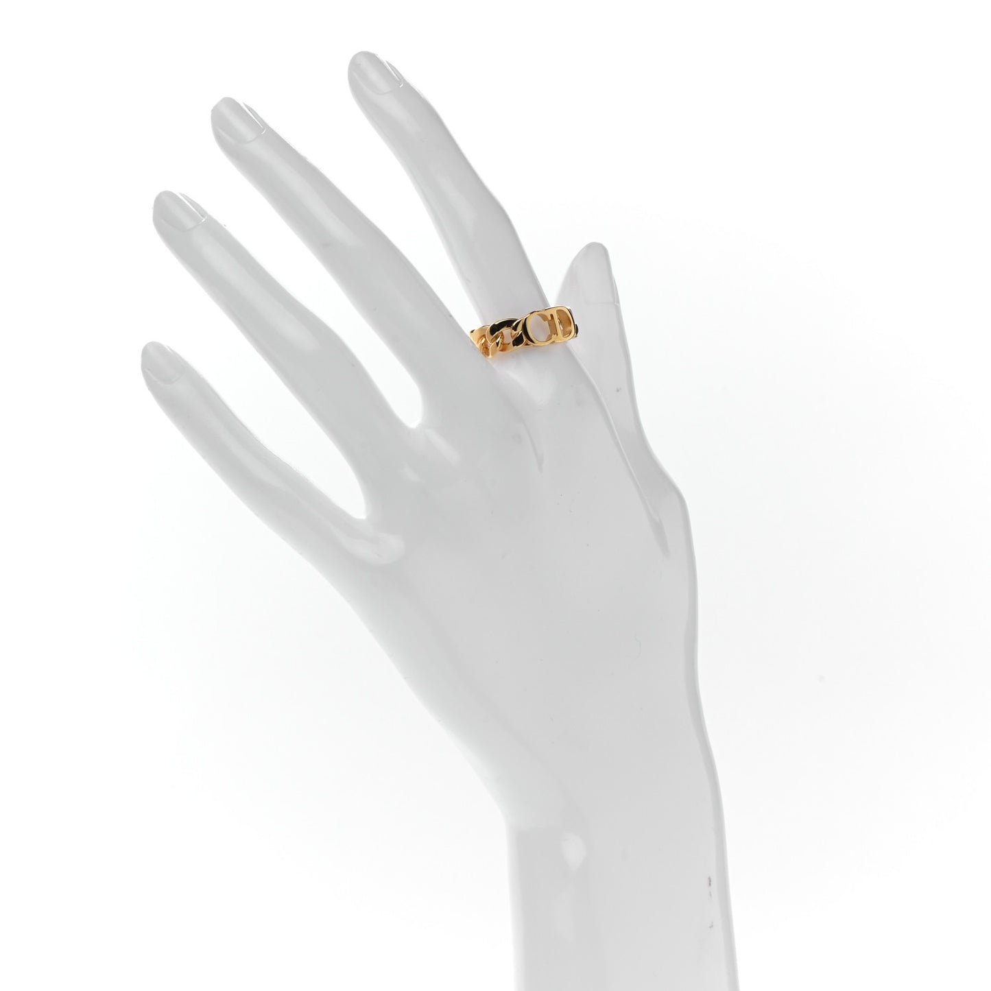 Metal Danseuse Etoile Chain Ring M Gold