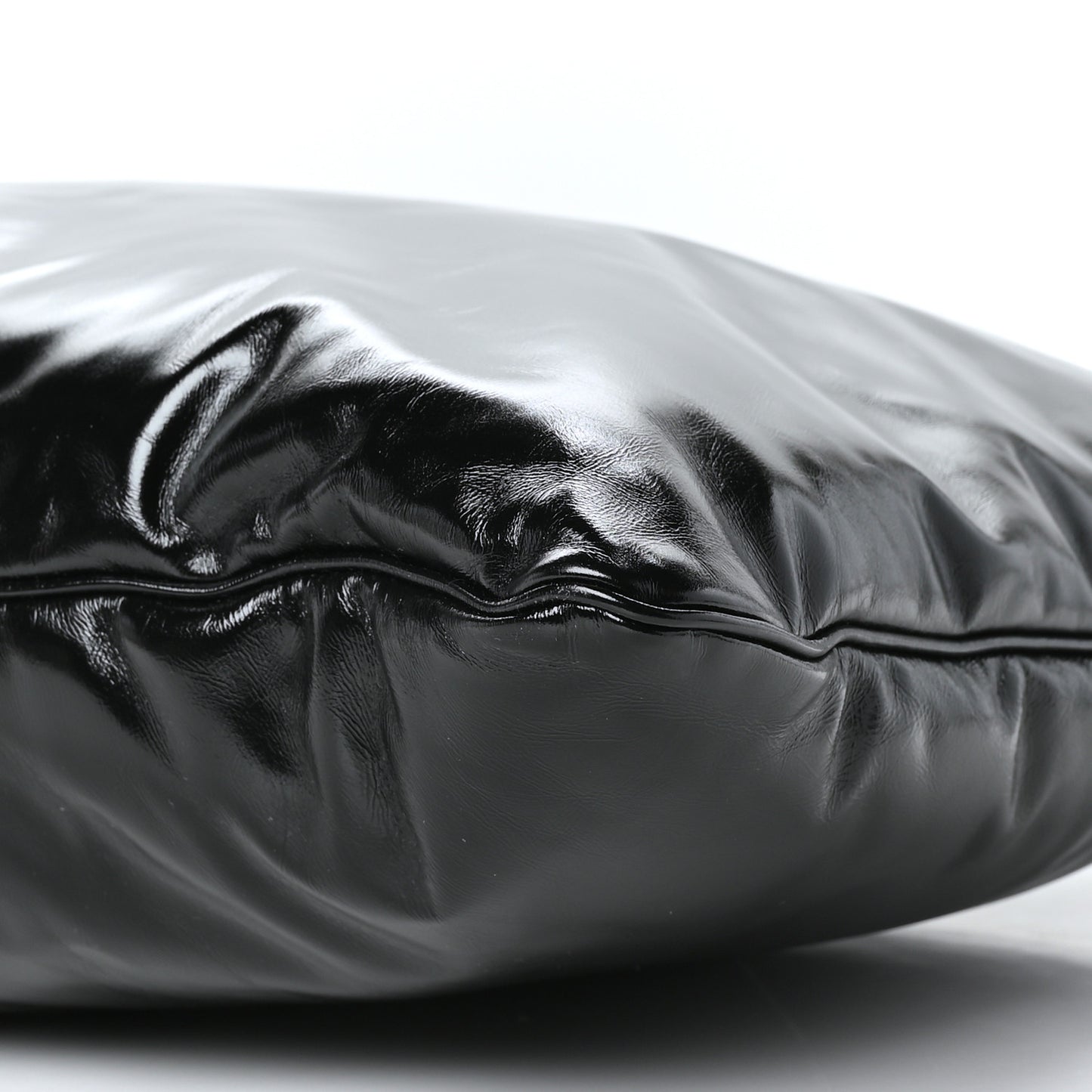 Patent Large Pillow Tote Black
