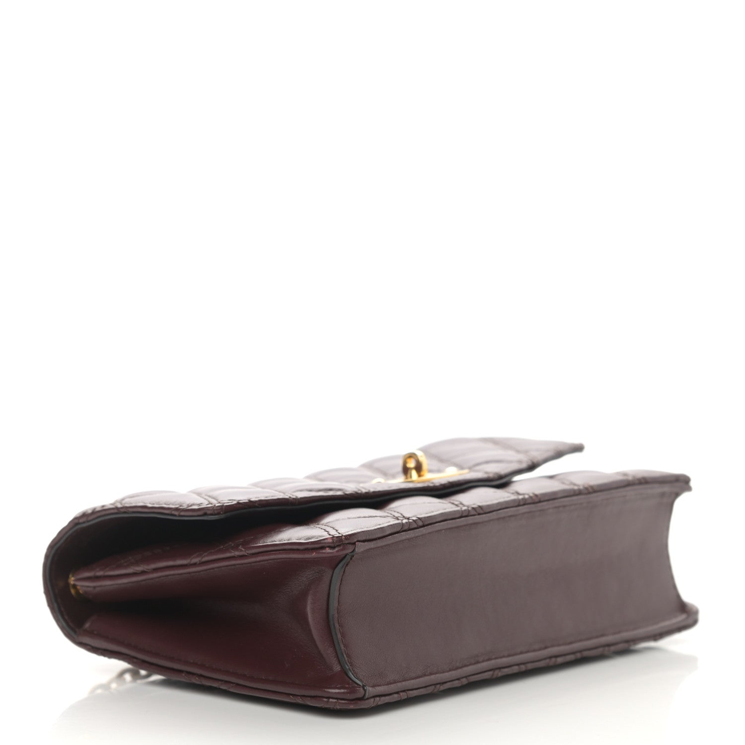 Mulberry Smooth Calfskin Quilted Small Darley Shoulder Bag Burgundy 4 of 14