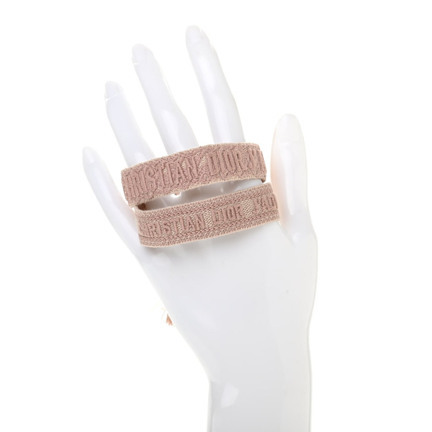 Woven Cotton J'Adior Friendship Bracelet Set Pink