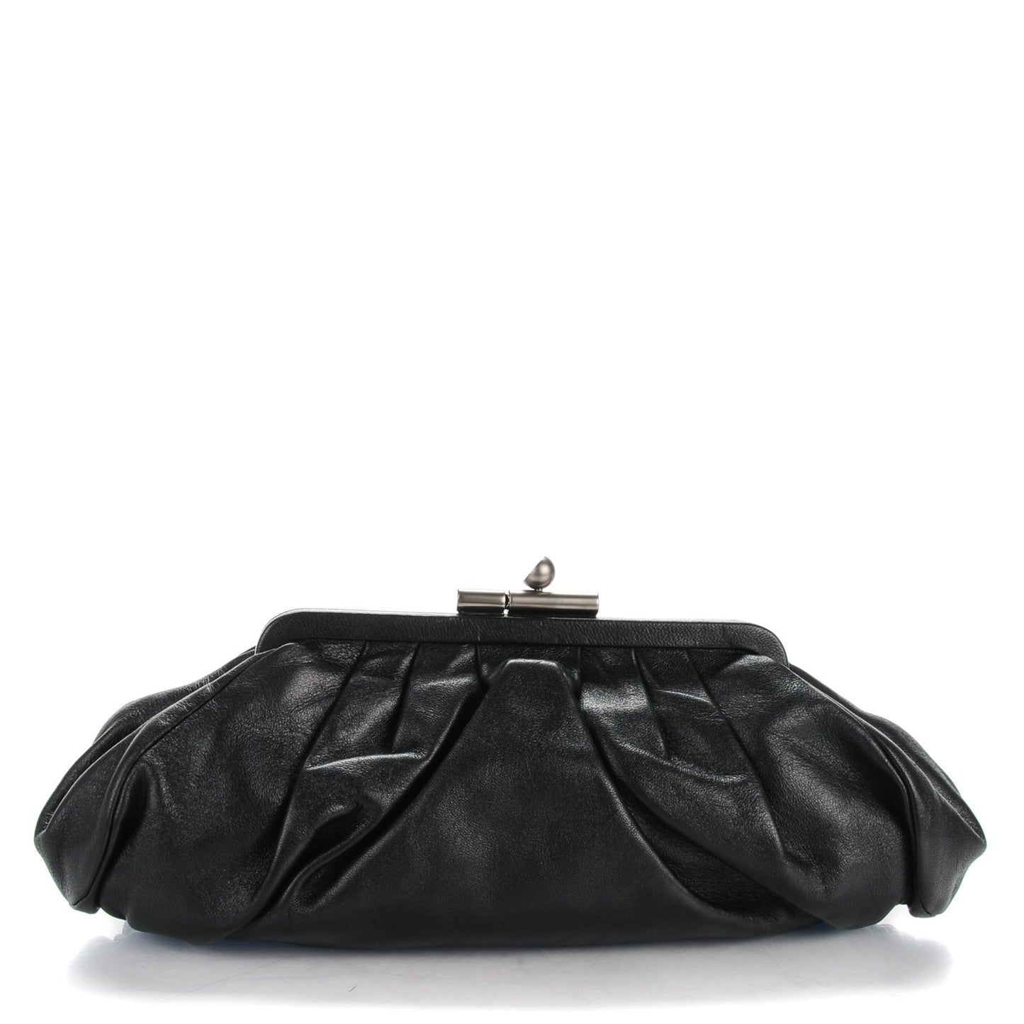Lambskin Monte Carlo Clutch Black