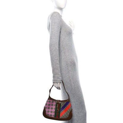 Gucci GG Supreme Monogram Azalea Calfskin Print Web Small Jackie 1961 Hobo Multicolor 2 of 10