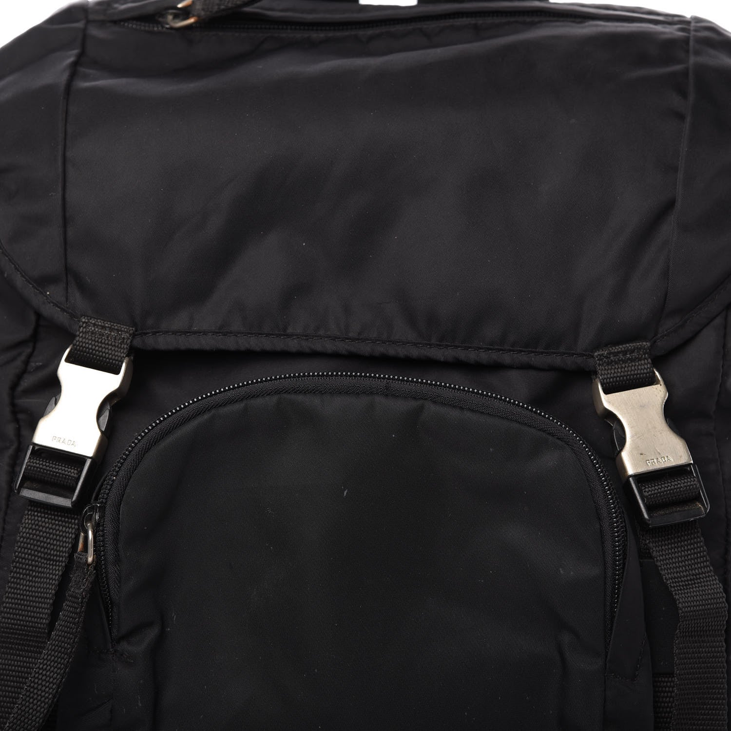 Prada Tessuto Nylon Montagna Double Buckle Backpack Black 10 of 10