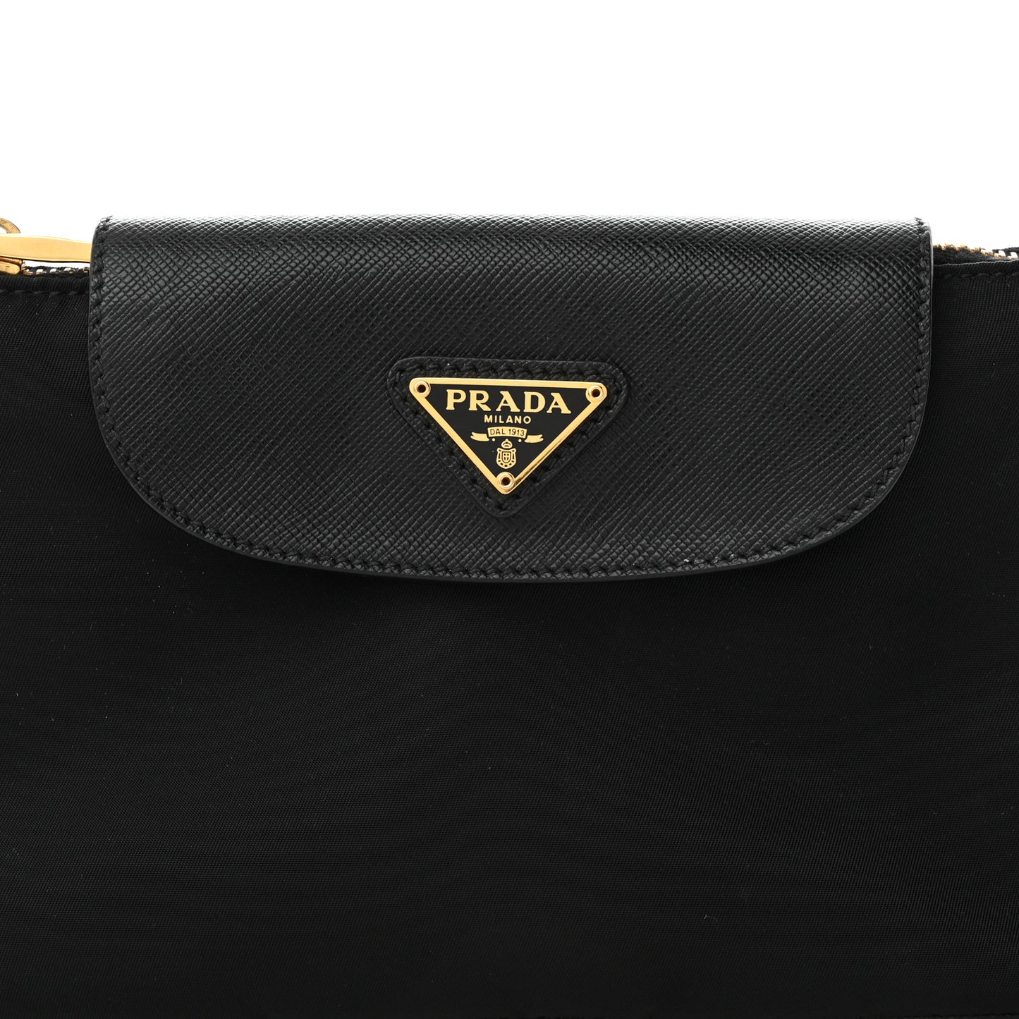 Tessuto Nylon Saffiano Crossbody Bag Black
