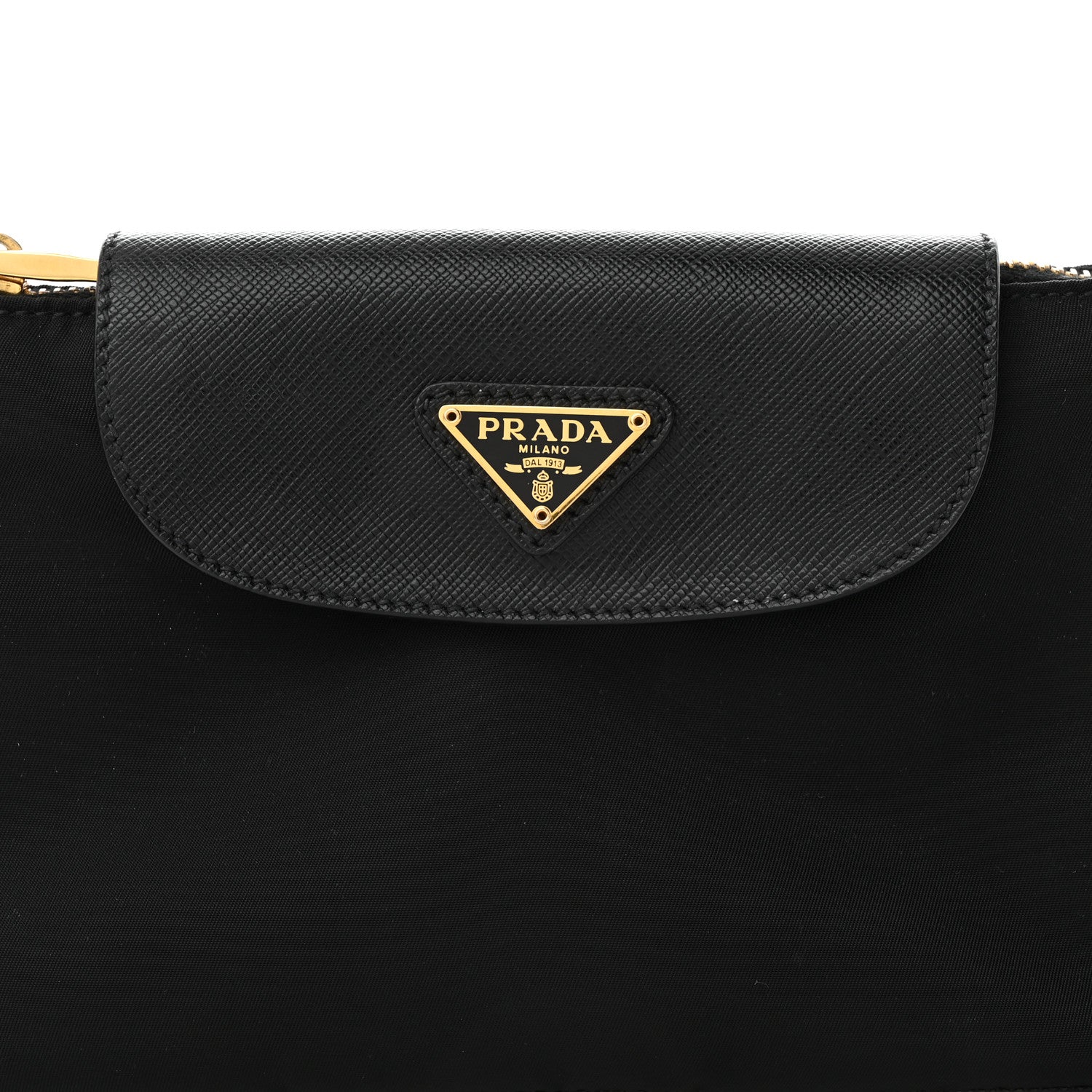 Prada Tessuto Nylon Saffiano Crossbody Bag Black 7 of 12