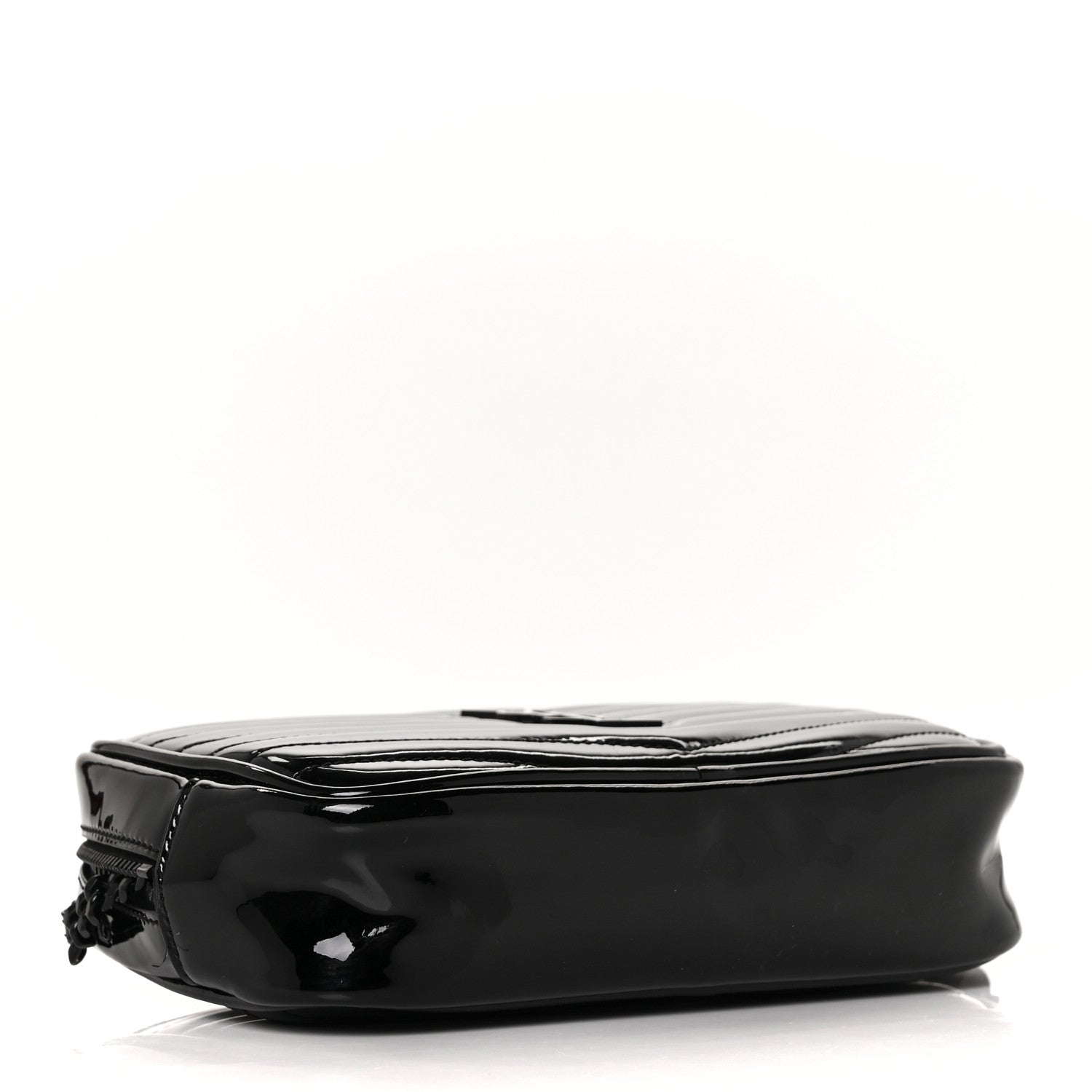 Saint Laurent Patent Calfskin Matelasse Monogram Mini Lou Camera Bag Black 4 of 8