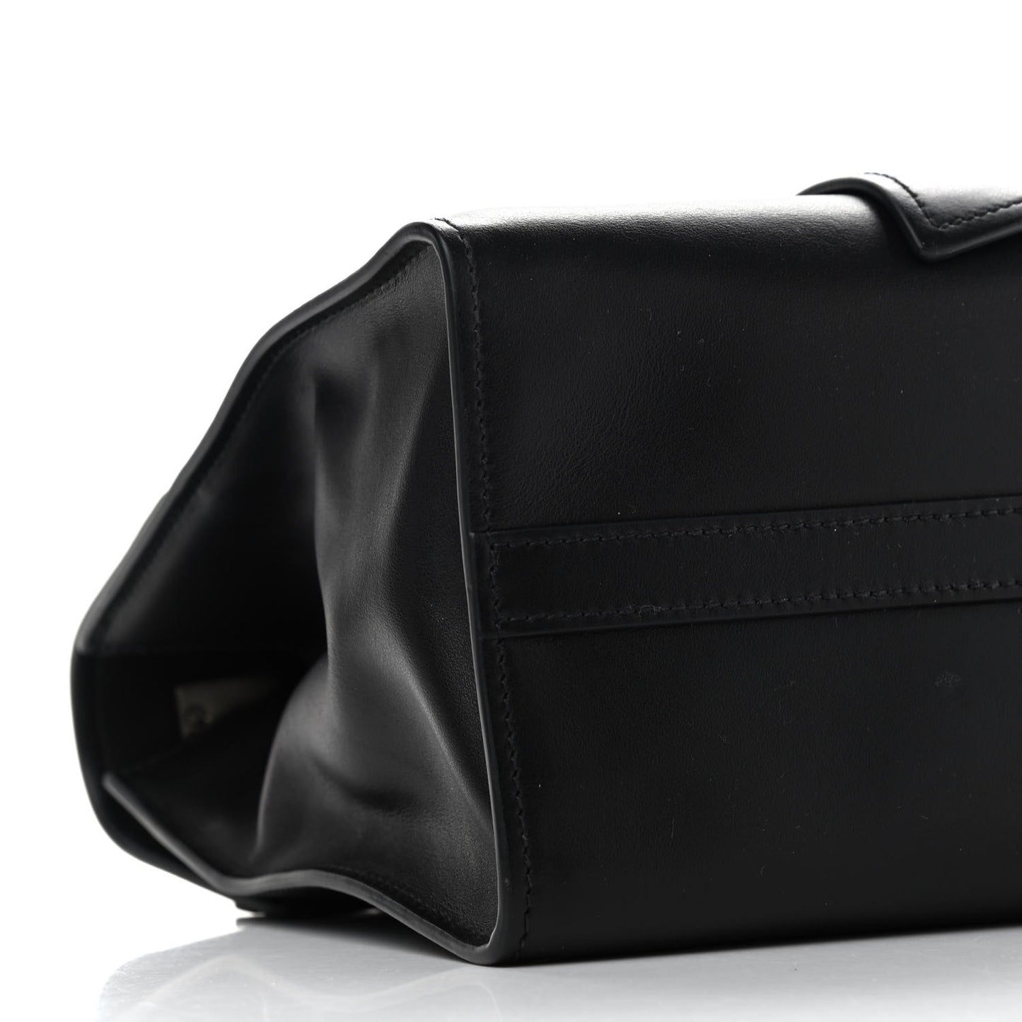 City Calf Ribbon Shoulder Bag Black