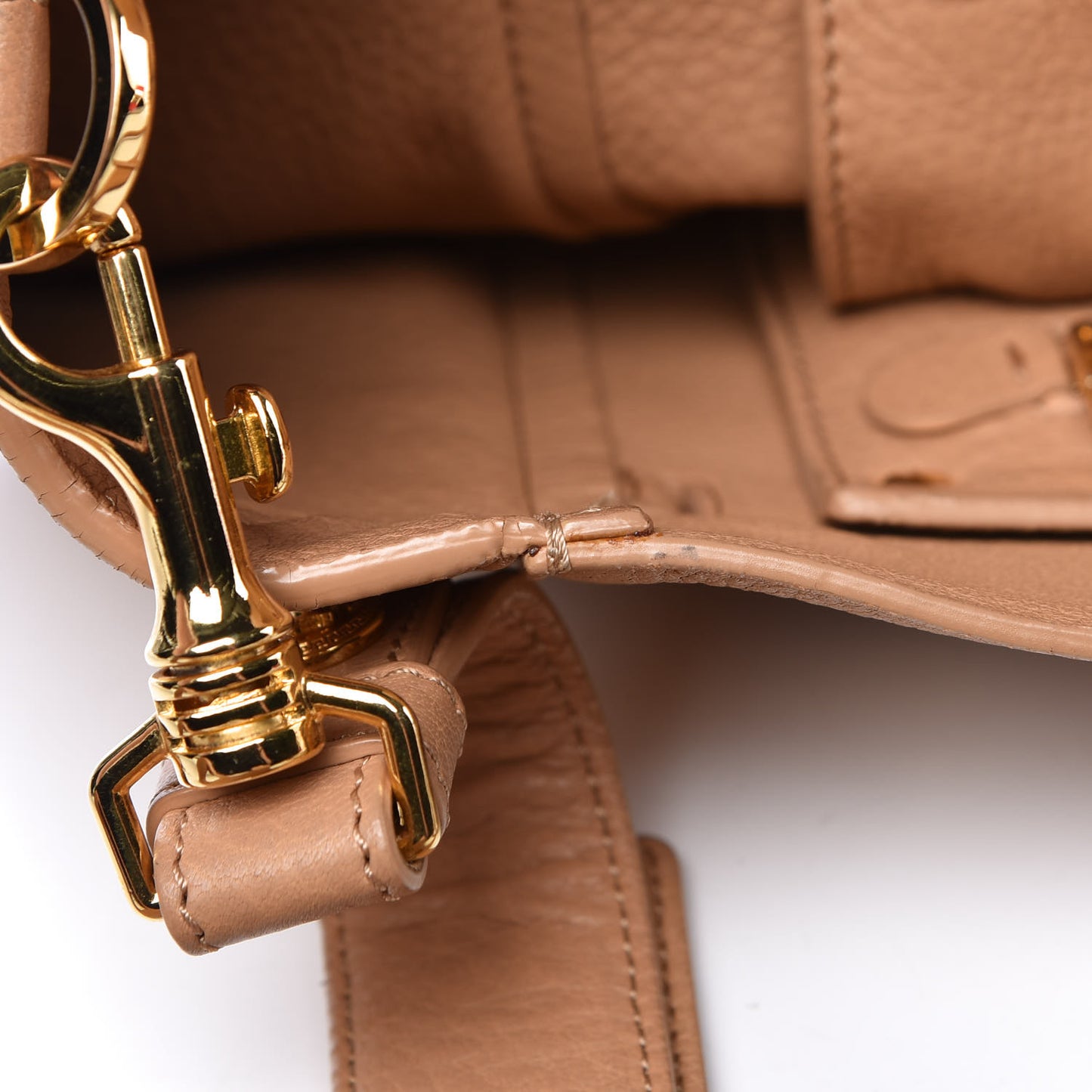 Deerskin Large Signature Tote Camel